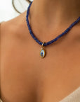 Rondelles Tanzanite Semi Precious Stones Necklace