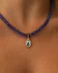 Rondelles Tanzanite Semi Precious Stones Necklace