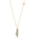 Kuffiyeh Diamonds Frame Map Necklace