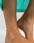 Retro Pompoms Suns Anklet