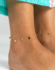 Retro Pompoms Suns Anklet