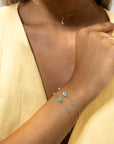 Marquise Evil Eye With Stones Bracelet