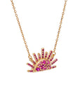 Sunset Crush Pink Saphire Necklace