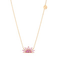 Sunset Crush Pink Saphire Necklace