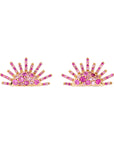 Sunset Crush Pink Saphire Earrings