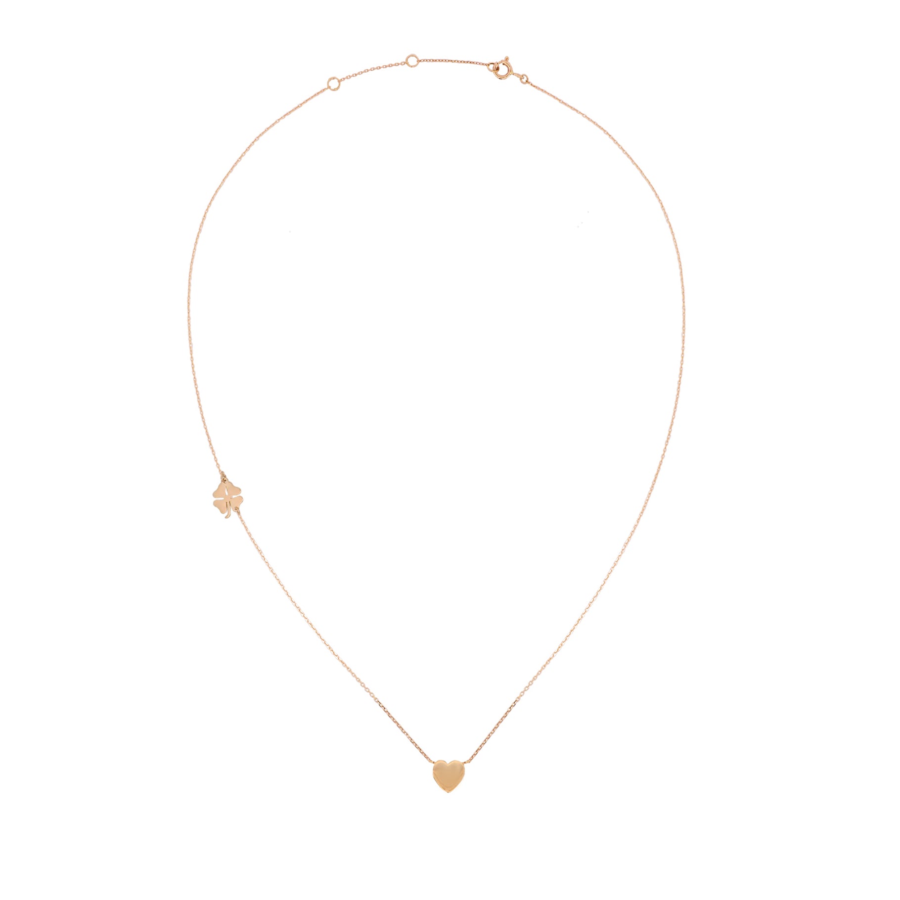 1 initial tiny heart Necklace