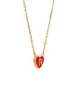 1 initial tiny heart Necklace