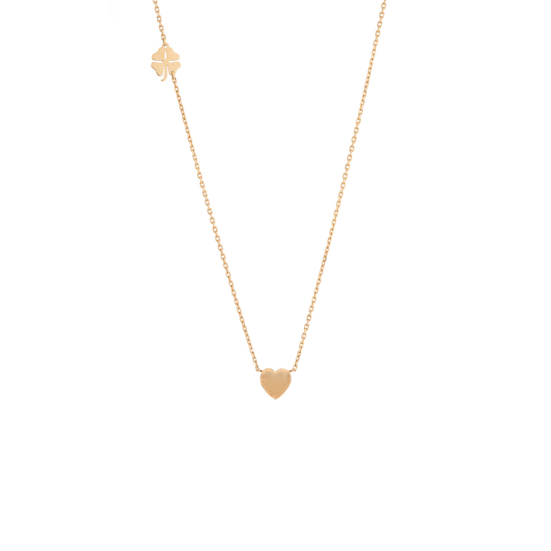 1 initial tiny heart Necklace