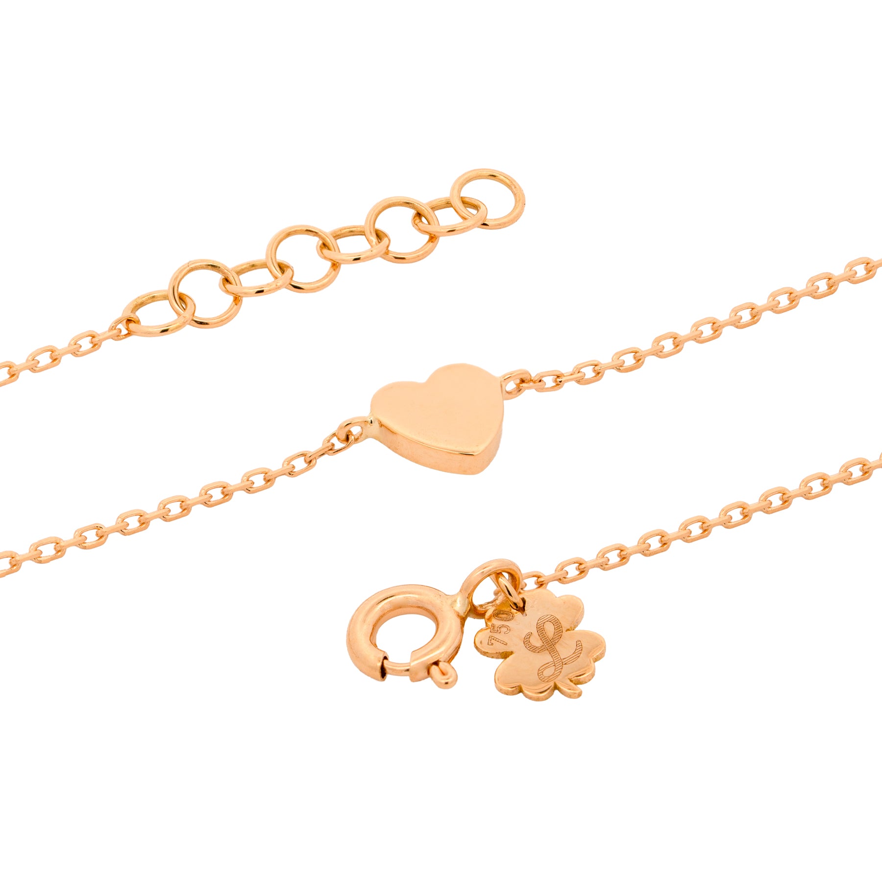 1 Initial Tiny Heart Bracelet