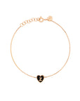 1 Initial Tiny Heart Bracelet