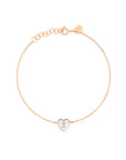 1 Initial Tiny Heart Bracelet