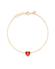 1 Initial Tiny Heart Bracelet