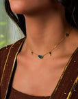 KSA Palm Tree Enamel Necklace