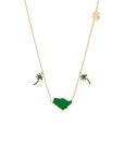 KSA Palm Tree Enamel Necklace