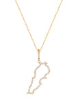 Lebanon Diamonds Outline with Forever Diamonds Clasp with 70 cm adjustable chain