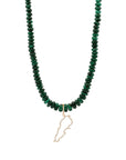 Lebanon Diamonds Outline with Forever Diamonds Clasp with Malachite Stones