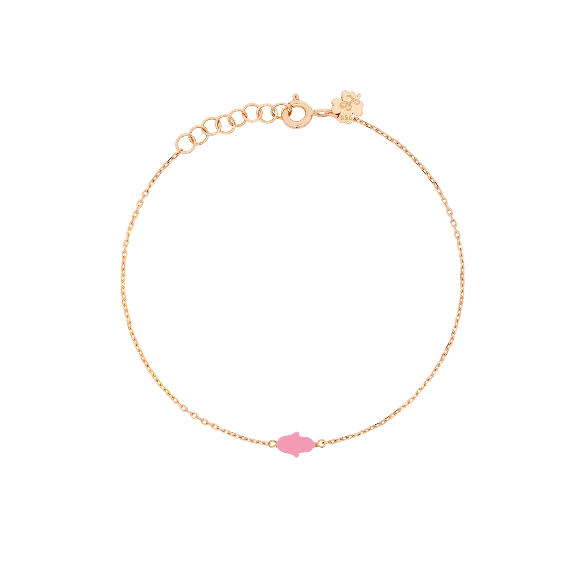 Simple Bracelet with tiny hand of fatima stone