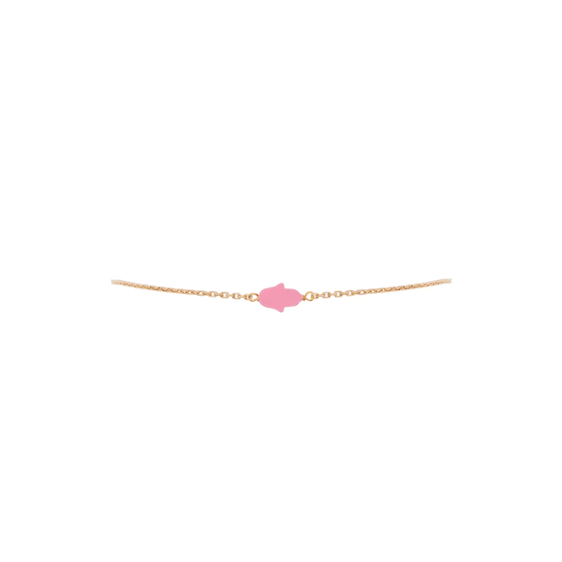 Simple Bracelet with tiny hand of fatima stone
