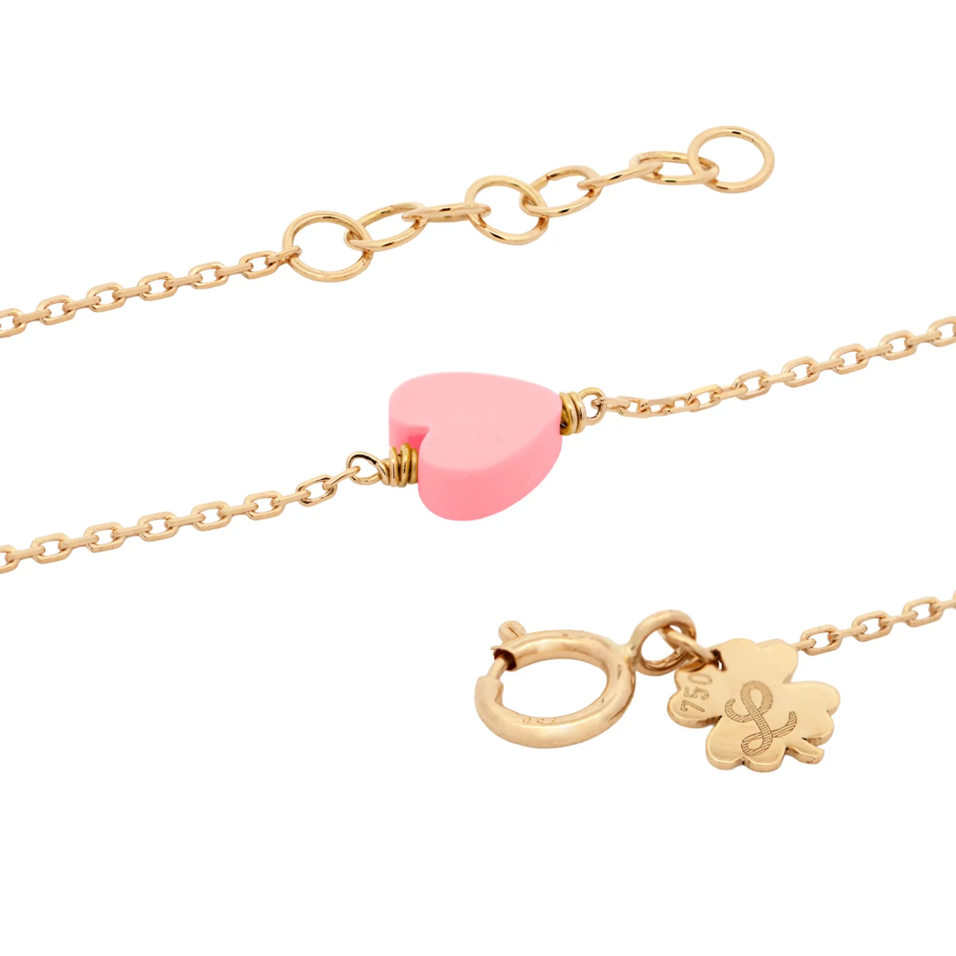 Simple Bracelet with tiny heart stone