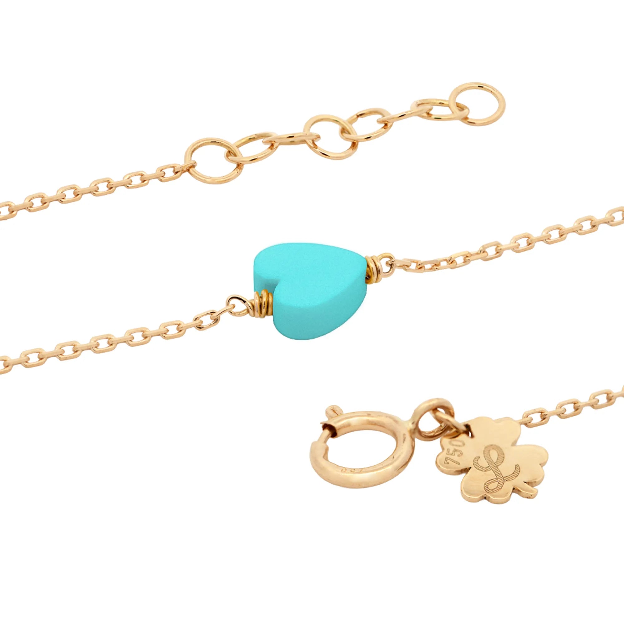 Simple Bracelet with tiny heart stone
