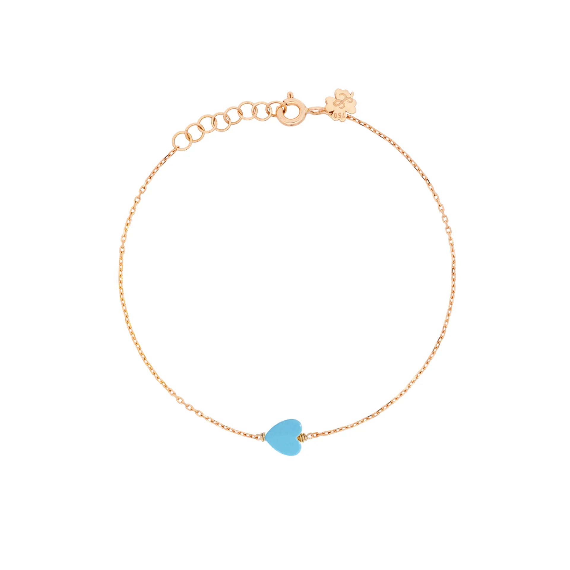 Simple Bracelet with tiny heart stone