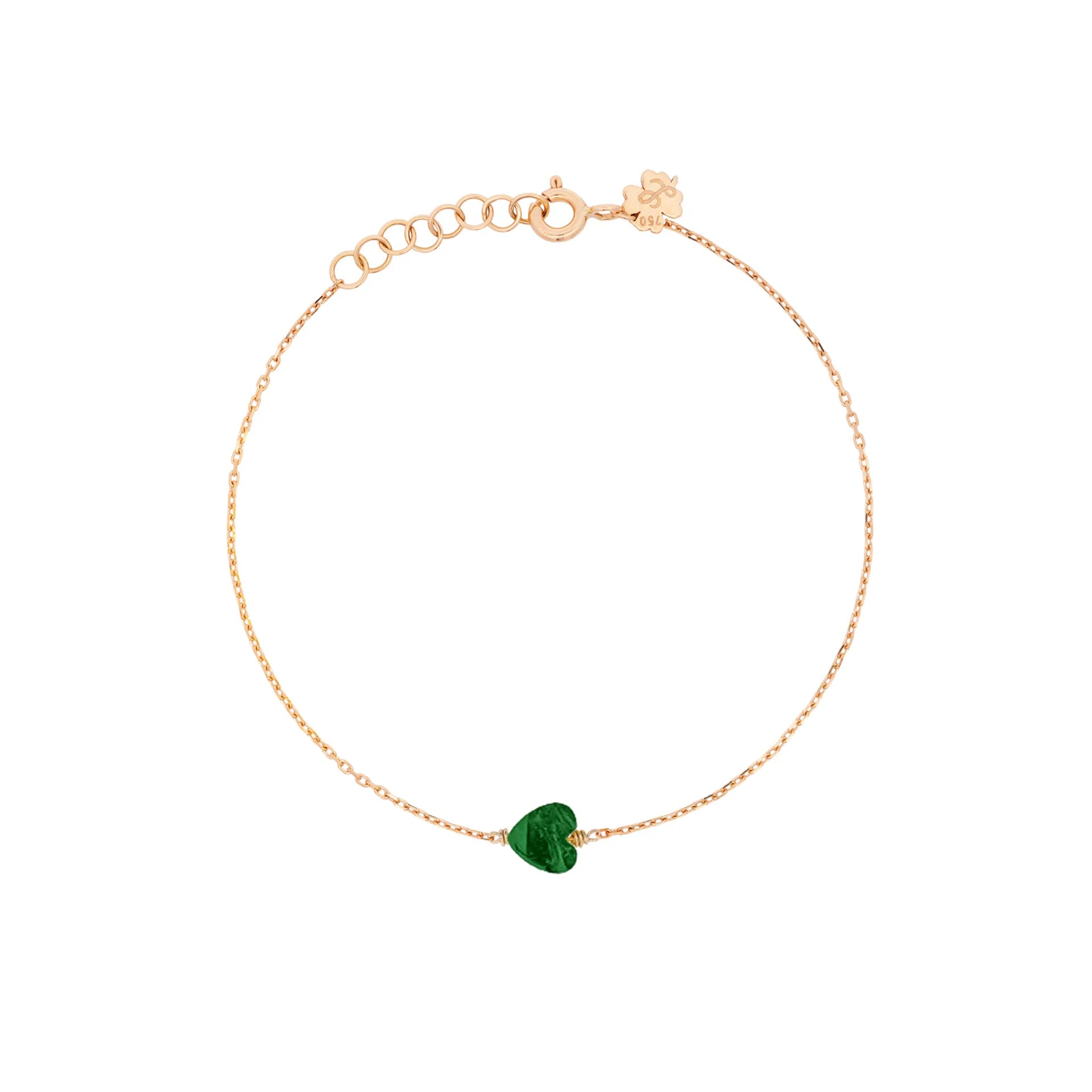 Simple Bracelet with tiny heart stone