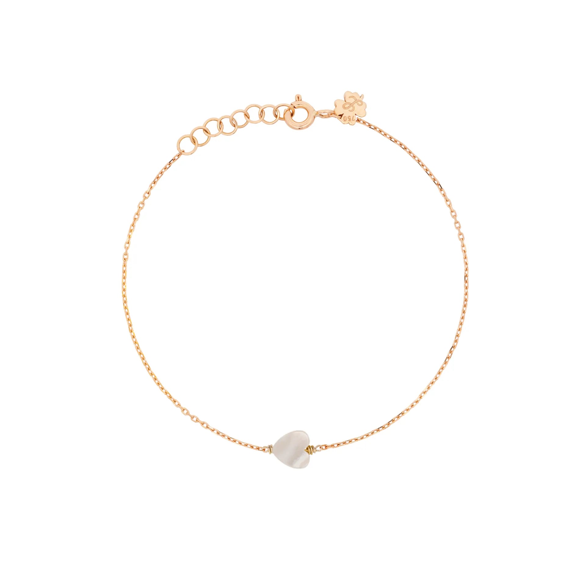 Simple Bracelet with tiny heart stone
