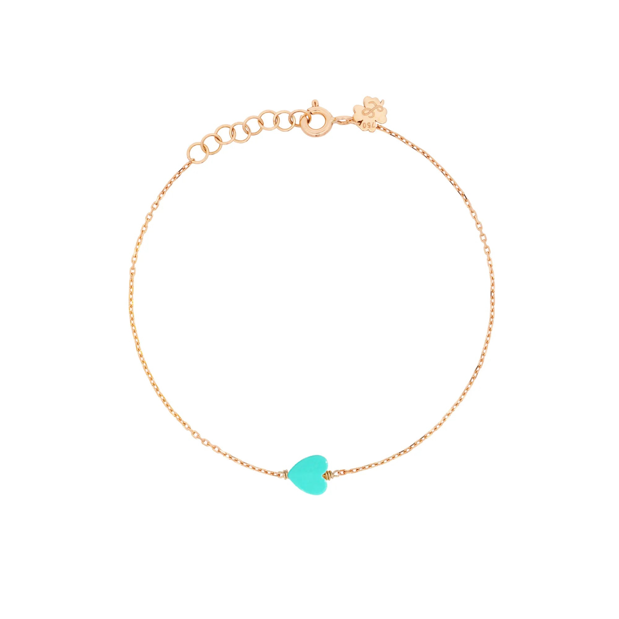 Simple Bracelet with tiny heart stone