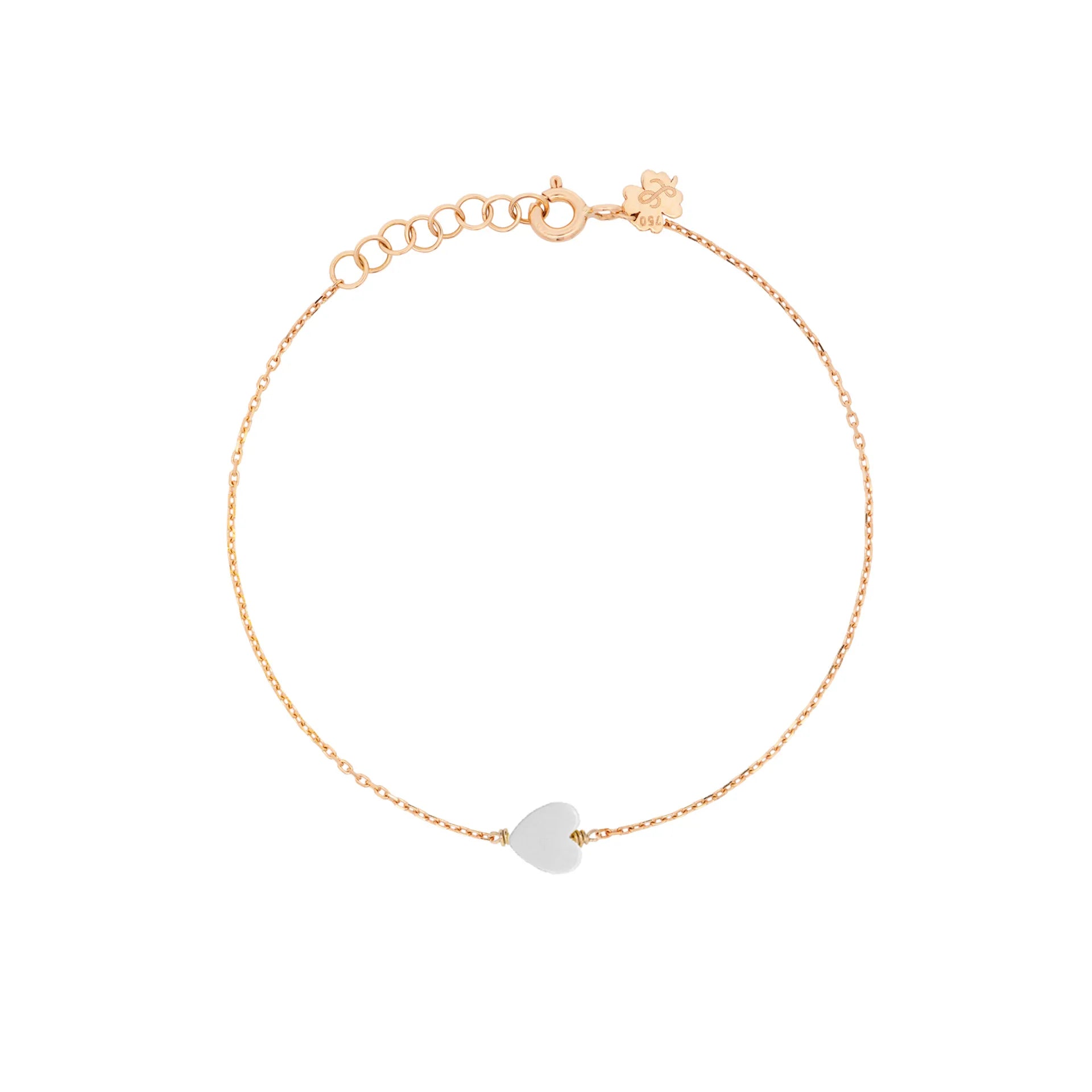Simple Bracelet with tiny heart stone