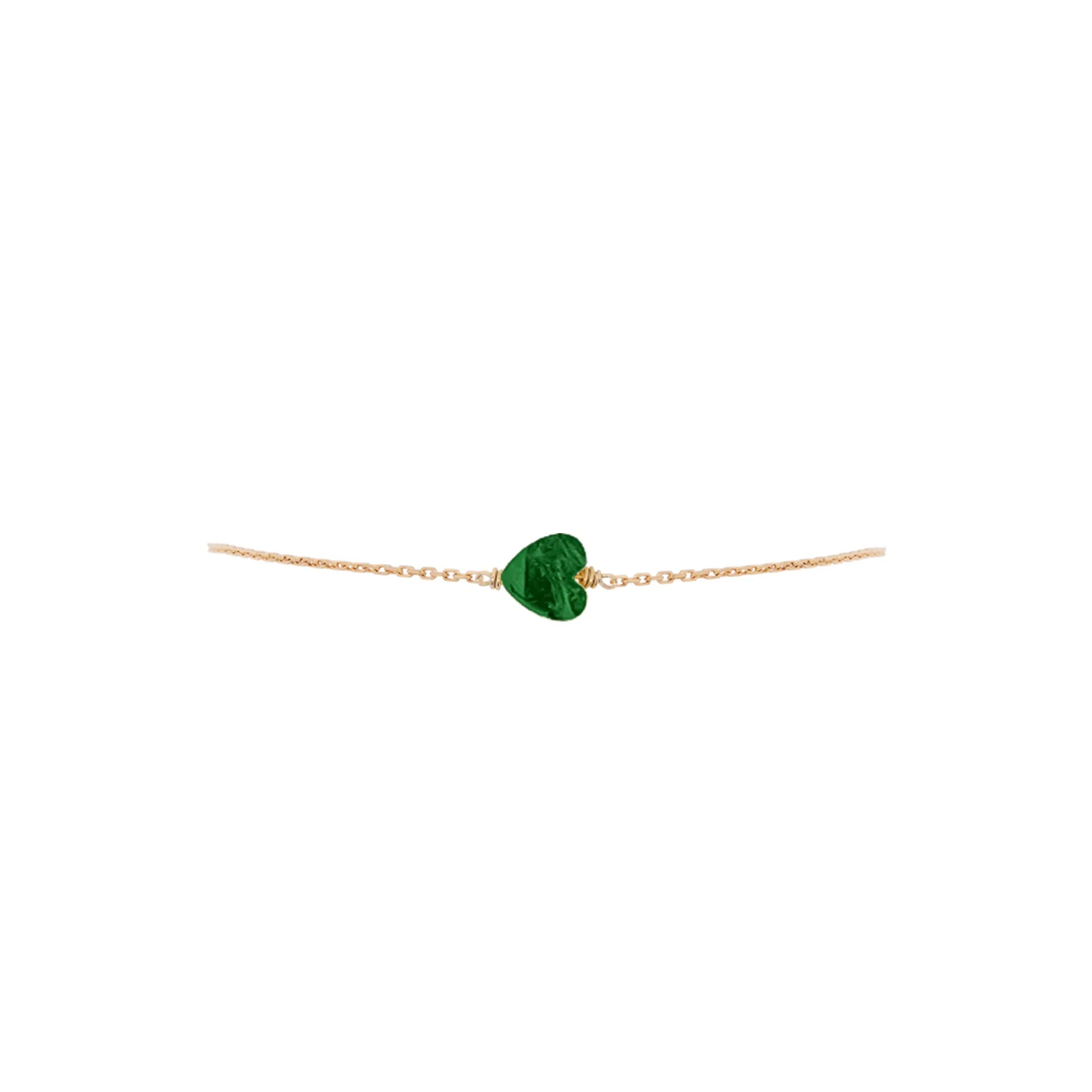 Simple Bracelet with tiny heart stone