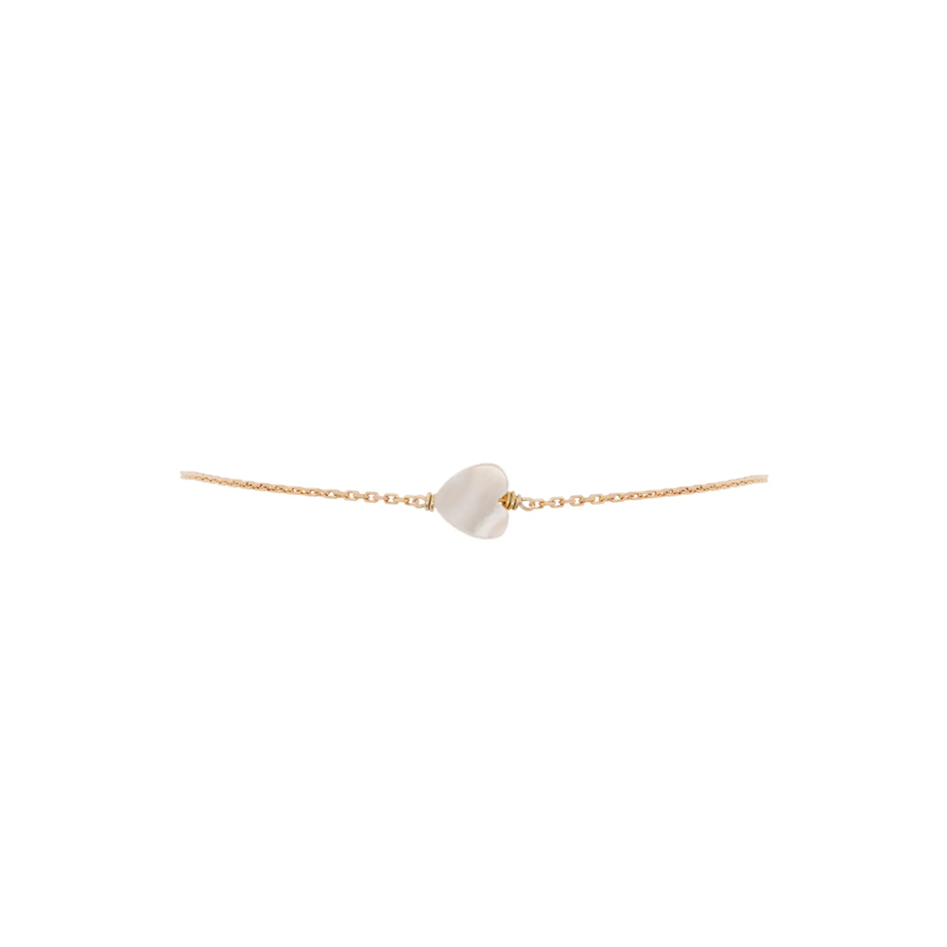 Simple Bracelet with tiny heart stone