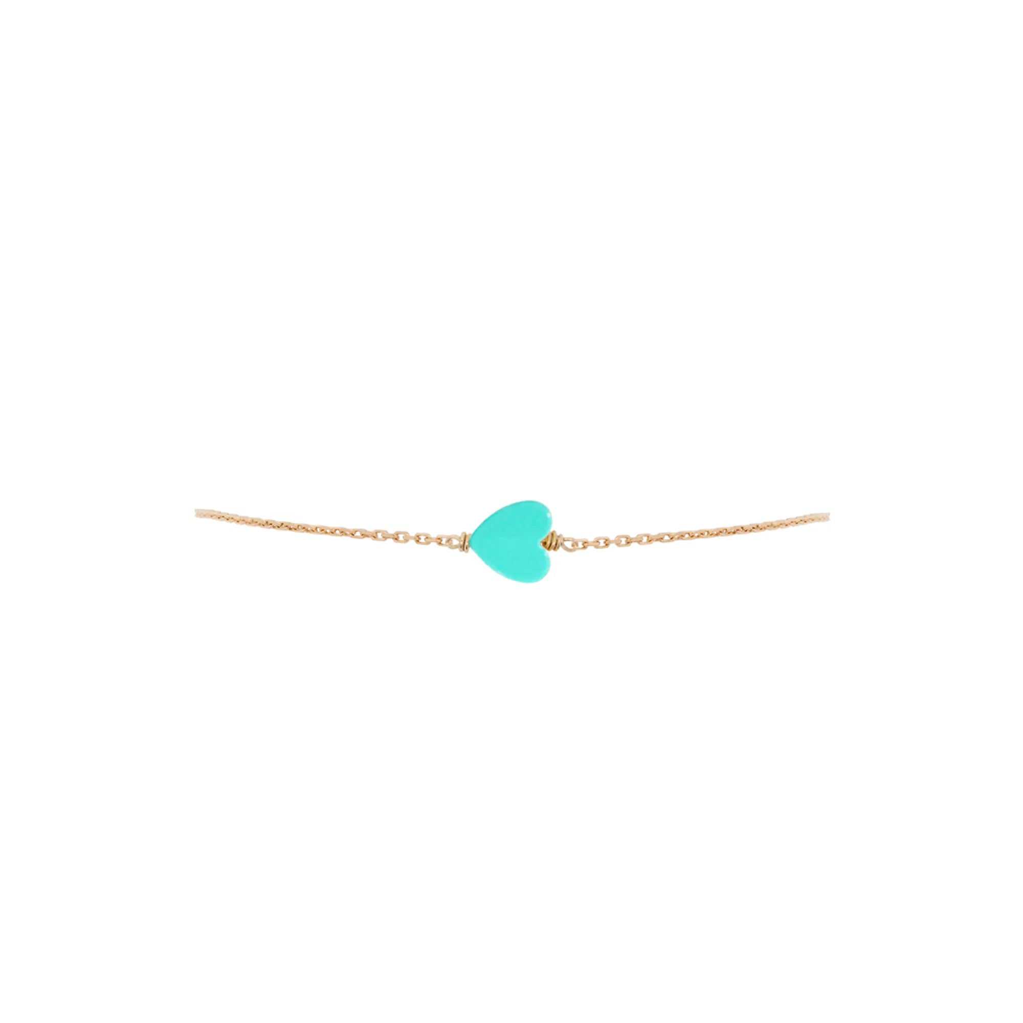 Simple Bracelet with tiny heart stone