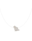 Invisible Thread with Lucky Stone Necklace - KSA