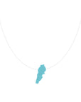 Invisible Thread with Lucky Stone Necklace - Lebanon