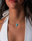 Invisible Thread with Lucky Stone Necklace - Lebanon