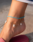 Sea Shells Pompons Anklet