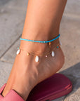 Sea Shells Pompons Anklet