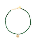 Malachite Clover Anklet
