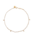 Mother of Pearl Diamonds Dot Anklet