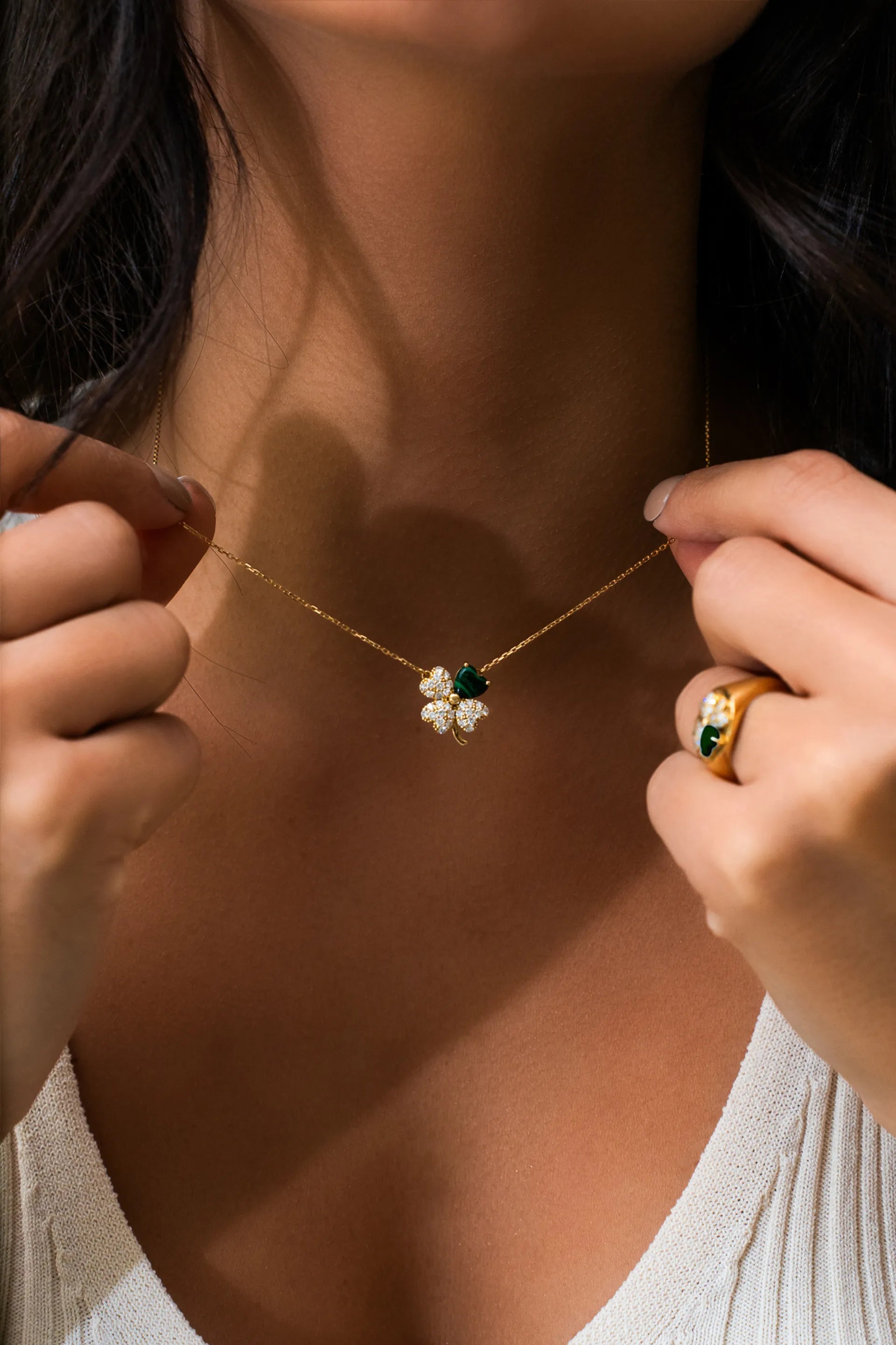 So Precious Clover Big Necklace Diamonds