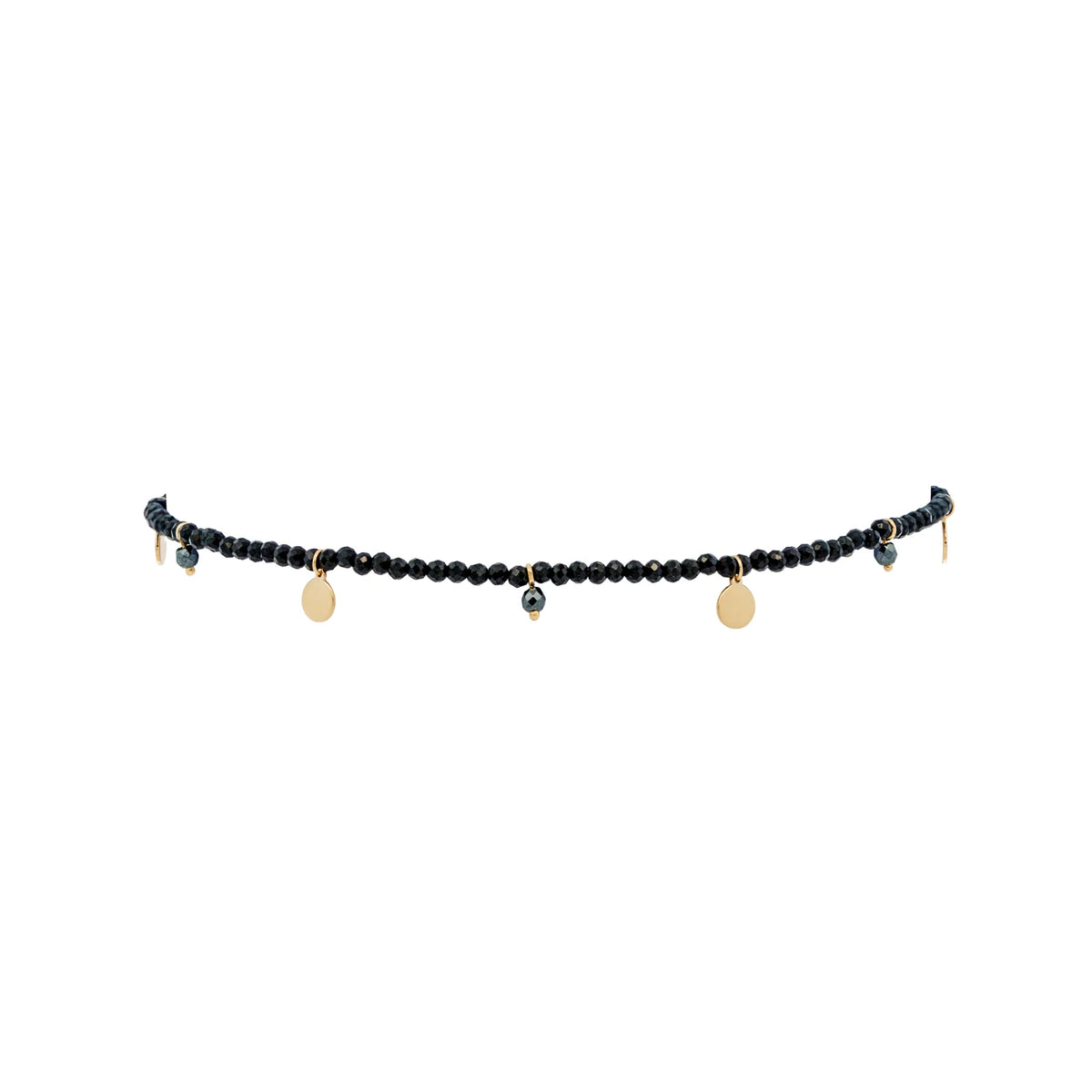 Semi Pecious Pompom Coin Anklet