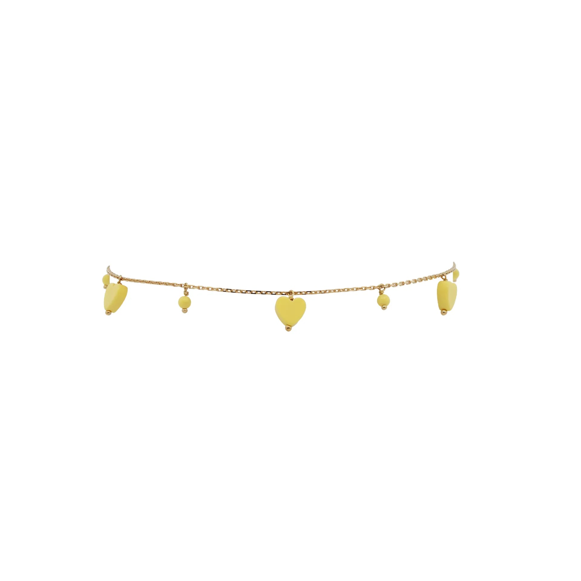 Charms Pompom Anklet Heart