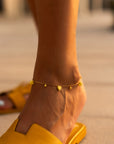 Charms Pompom Anklet Heart