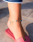 Charms Pompom Anklet Star