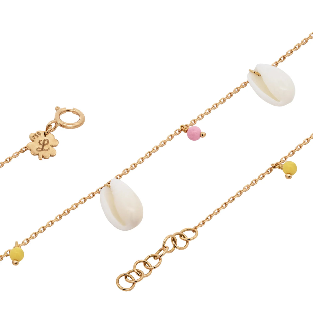 Sea Shells Pompons Anklet