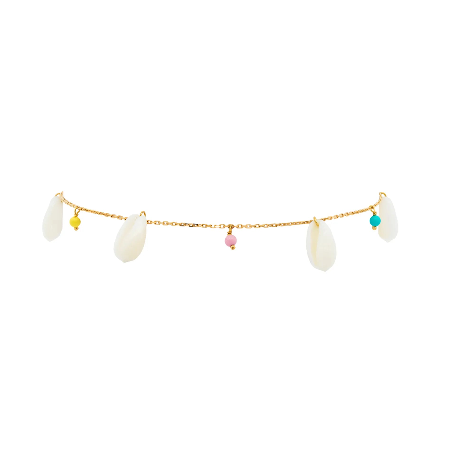 Sea Shells Pompons Anklet