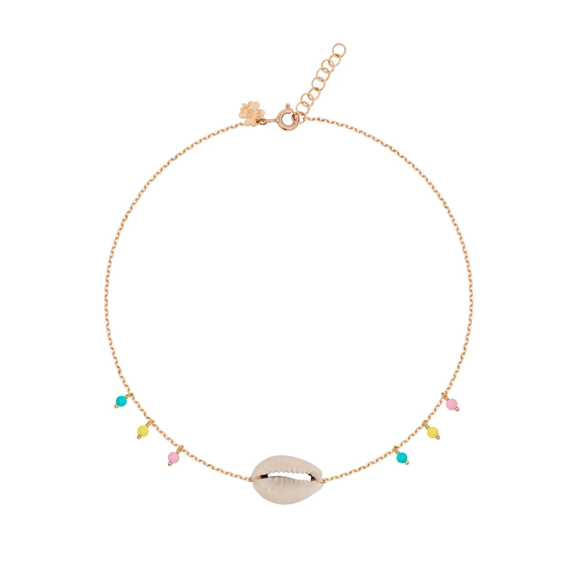 Cowrie Shell Pompoms Anklet