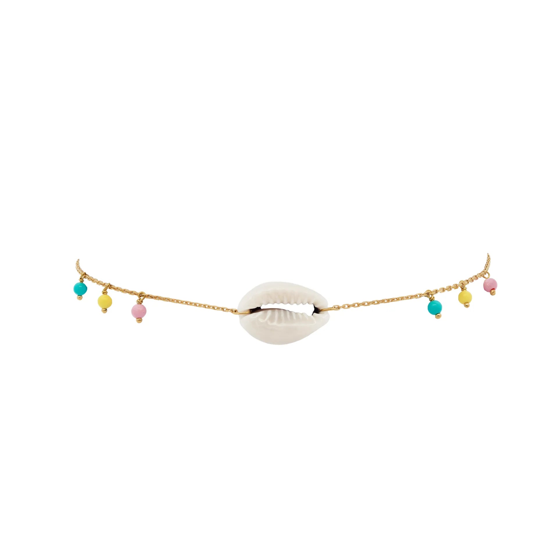 Cowrie Shell Pompoms Anklet