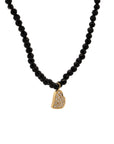 Mini Heart  Diamonds Black Spinnel Semi Precious