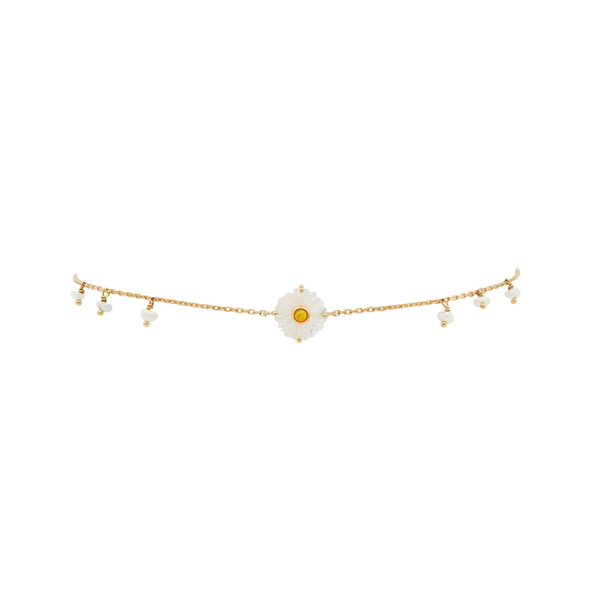 Daisy Pompom Anklet